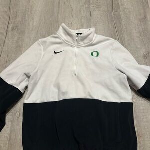 Nike Black and White Quarter-Zip Pullover